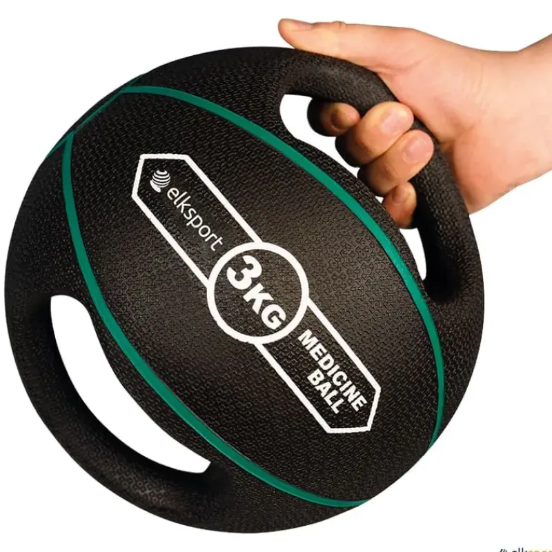 Elk Sport Balón medicinal con asas Premium| Balones Medicinales|Balones