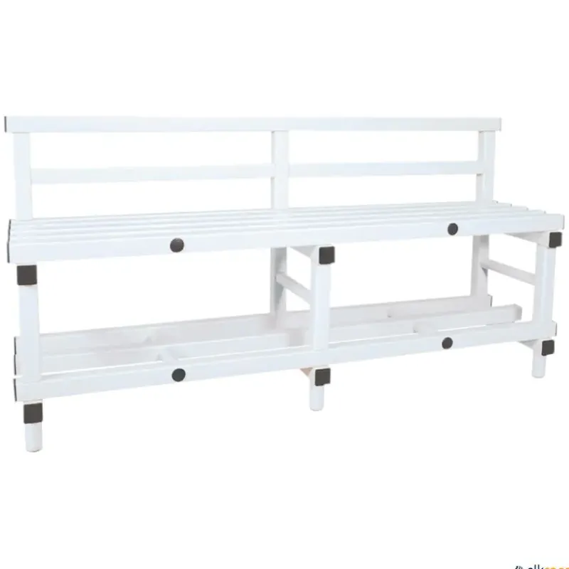 Elk Sport Banco vestuario piscina con respaldo y zapatero| Vestuario|Vestuario