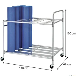Carro metálico para rodillos| Medicina Deportiva|Muebles