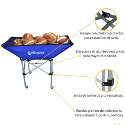 Elk Sport Carro portabalones Premium| Almacenaje Y Transporte|Almacenaje