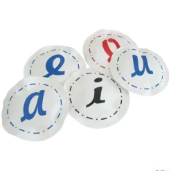 Círculos de tela con letras sumergibles (5 unidades)| Juegos Sumergibles