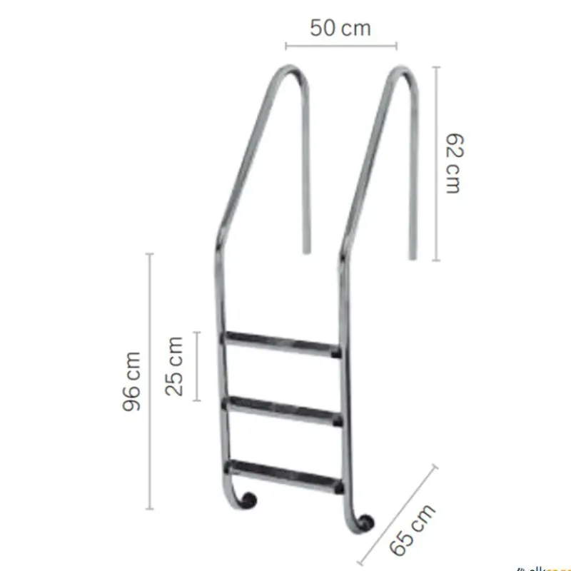 Escalera acceso estándar 3 peldaños| Equipamiento Piscina