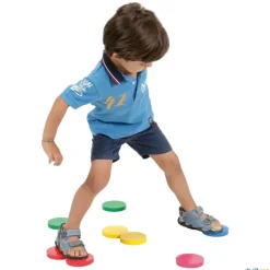 Gymnic Fichas gigantes (9 unidades)| Psicomotricidad|Lanzamiento Y Recepción