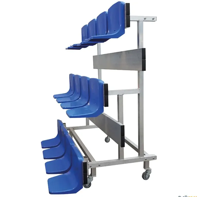 Grada móvil aluminio con asientos| Gradas|Equipamiento Piscina