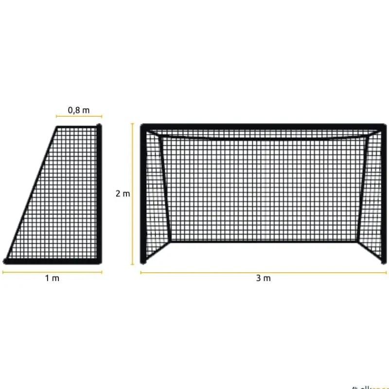León de Oro Juego 2 redes balonmano / fútbol sala | Poliéster| Balonmano|Fútbol Sala
