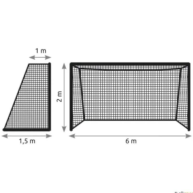 León de Oro Juego 2 redes fútbol 7 | Poliéster| Fútbol|Fútbol