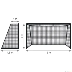 León de Oro Juego 2 redes fútbol 7 | Polipropileno| Fútbol|Fútbol