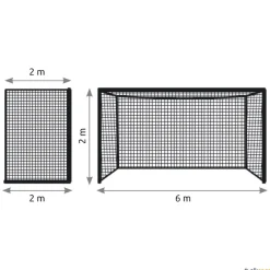León de Oro Juego 2 redes fútbol 7 bicolor cajón | Polipropileno| Fútbol|Fútbol