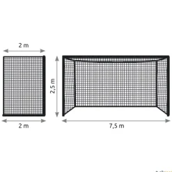 León de Oro Juego 2 redes fútbol 11 cajón hexagonal| Fútbol|Fútbol