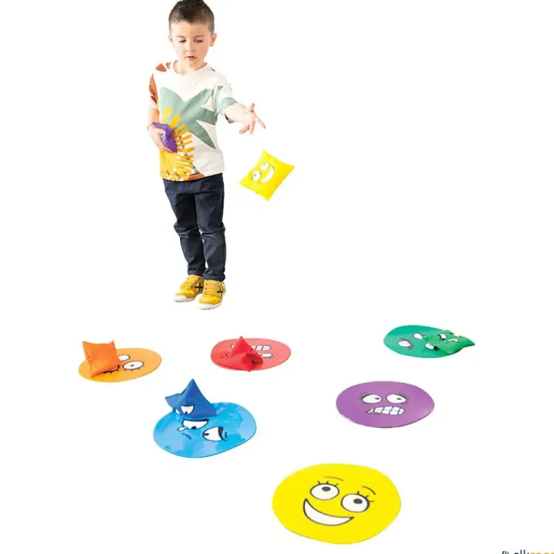 Elk Sport Marcas de suelo emociones (6 unidades)| Psicomotricidad|Inteligencia Emocional