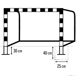 Elk Sport Portería balonmano / fútbol sala para anclar| Balonmano|Fútbol Sala