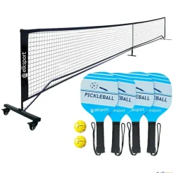 Elk Sport Red reglamentaria con ruedas, palas y pelotas pickleball| Pickleball