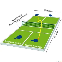 Elk Sport Red reglamentaria con ruedas, palas y pelotas pickleball| Pickleball