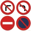 Señales de tráfico prohibición (4 unidades)| Psicomotricidad|Señalítica