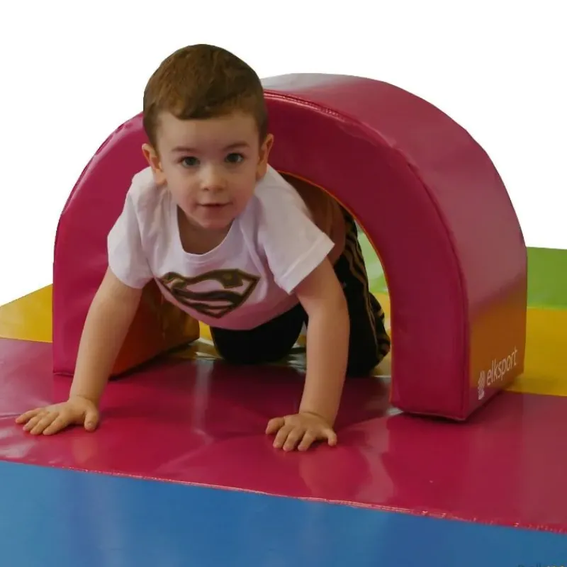 Elk Sport Túnel pequeño de espuma forrada cosida| Formas Geométricas De Espuma|Figuras Espuma Psicomotricidad